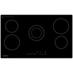 Brilcon 90cm 6-zone Black Glass Ceramic Electric Cooktop CER6E90