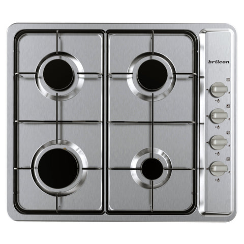 Brilcon 60cm 4 Burner Stainless Steel Gas Cooktop GAS-S60E