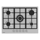 Brilcon 70cm 5 Burner with Wok Stainless Steel Gas Cooktop GAS-S70S