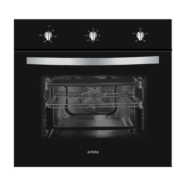 Arista 60cm Full Black Glass Mechnical Timer Built-in Oven OVMEC4GL