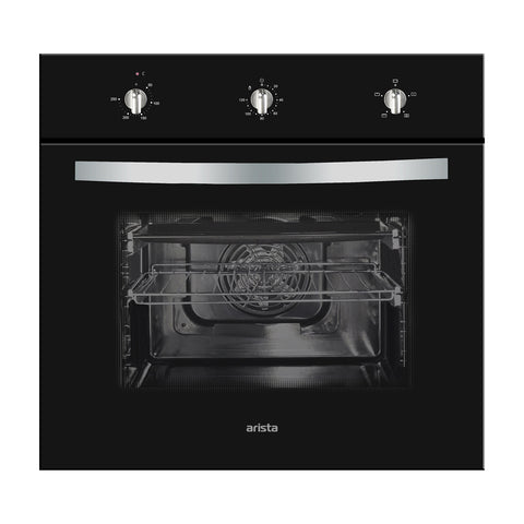 Arista 60cm Full Black Glass Mechnical Timer Built-in Oven OVN-GL4MT