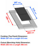 Arista 30cm Stainless Steel 2 Burner Hob Electric Cooktop HOB30SS2