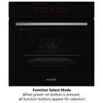 Eurolec 60cm Pyrolytic 13-Function Self Cleaning Built-in Oven OV-PY360