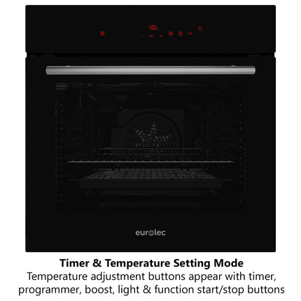 Eurolec 60cm Pyrolytic 13-Function Self Cleaning Built-in Oven OV-PY360