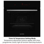 Eurolec 60cm Pyrolytic 13-Function Self Cleaning Built-in Oven OV-PY360
