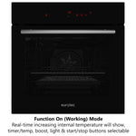 Eurolec 60cm Pyrolytic 13-Function Self Cleaning Built-in Oven OV-PY360