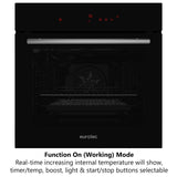 Eurolec 60cm Pyrolytic 13-Function Self Cleaning Built-in Oven OV-PY360