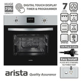 Arista 60cm Stainless Steel Digital Programmer Built-in Oven OVDPG7SS