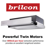 Brilcon 60cm Slideout Recirculating & Ducted S/Steel Rangehood RHDRC60