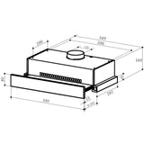 Brilcon 60cm Slideout Recirculating & Ducted S/Steel Rangehood RHDRC60
