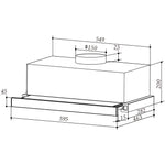 Brilcon 60cm Slideout Ducted Only Stainless Steel Rangehood RHD-SD60