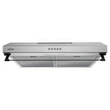 Arista 60cm Fixed Ducted & Recirculating S/Steel Rangehood RHDFX60S