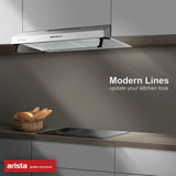 Arista 60cm Fixed Ducted & Recirculating S/Steel Rangehood RHDFX60S