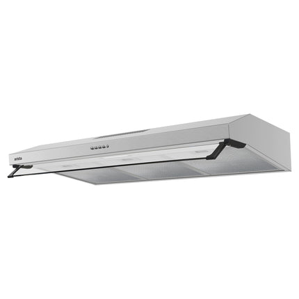 Arista 90cm Fixed Ducted & Recirculating S/Steel Rangehood RHDFX90S