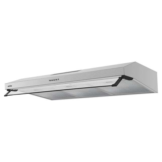Arista 90cm Fixed Ducted & Recirculating S/Steel Rangehood RHDFX90S