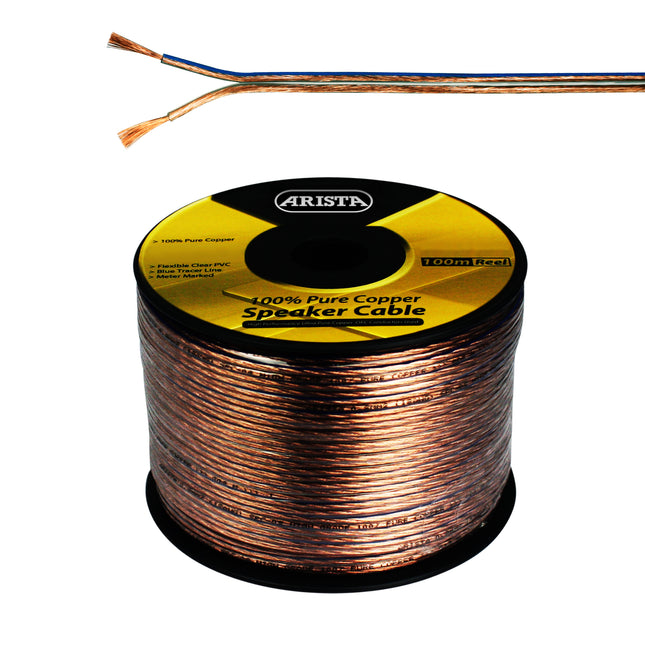 ARISTA 100m 18AWG 0.8mm2 OFC 100% Pure Copper Speaker Cable SPC08100