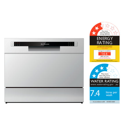 Brilcon 60cm Benchtop Compact 6 Place Setting Dishwasher DWF-BT06