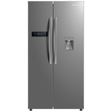 Brilcon 585L Side by Side S/Steel with Water Dispenser Fridge SBS-584WD