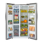 Brilcon 585L Side by Side S/Steel with Water Dispenser Fridge SBS-584WD