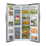 Brilcon 585L Side by Side S/Steel with Water Dispenser Fridge SBS-584WD