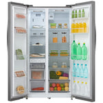 Brilcon 585L Side by Side Frost Free Stainlesss Steel Fridge SBS-584