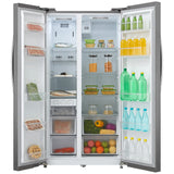 Brilcon 585L Side by Side Frost Free Stainlesss Steel Fridge SBS-584