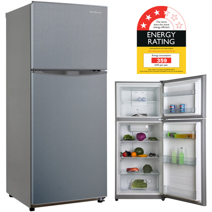 Brilcon 400L Top Mount Frost Free Stainless Steel Fridge TMF-400